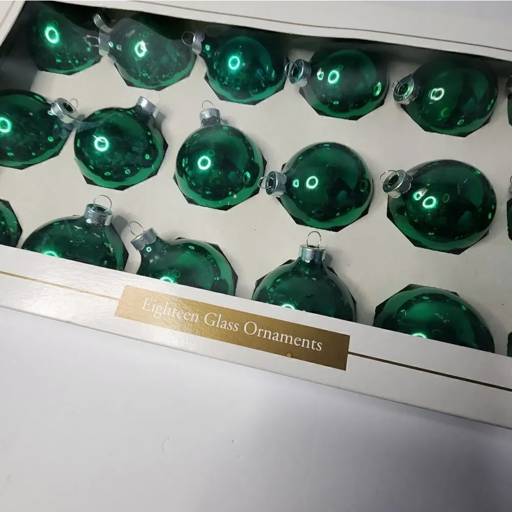 Vintage Dayton Hudson Co. Glass Christmas Tree Ornaments Holiday Decor 18 Count